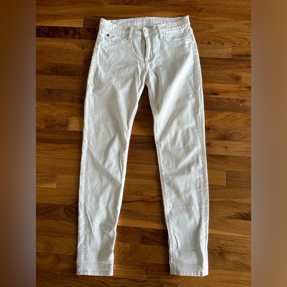 Mid rise Hudson white jeans. - Picture 4 of 7